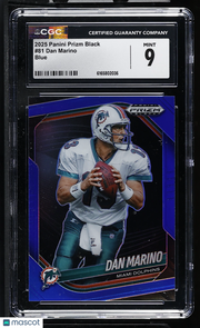 2025 Panini Prizm Black Dan Marino Blue #81 CGC 9