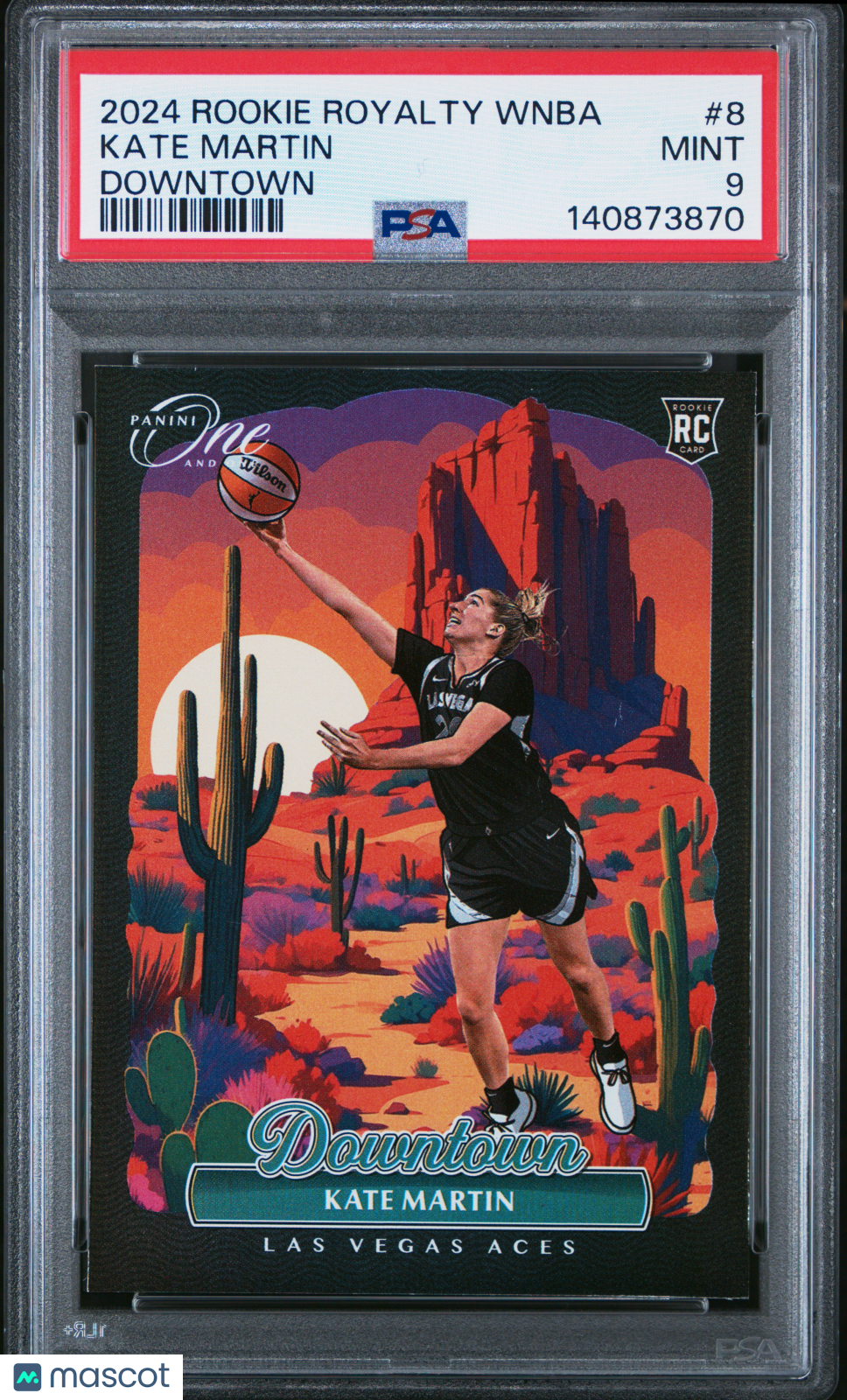 2024 Panini Rookie Royalty WNBA Downtown Kate Martin Rookie #8 PSA 9 Aces