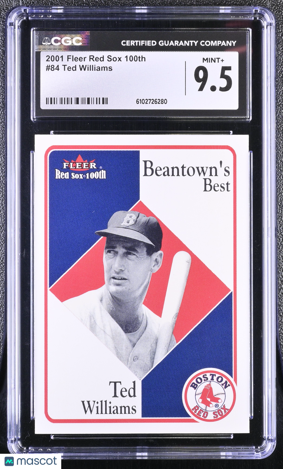 2001 Fleer Red Sox 100th Ted Williams #84 CGC 9.5 Boston Red Sox