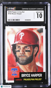 2019 Topps Living Set Bryce Harper #163 CGC 10 Philadelphia Phillies