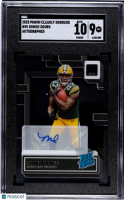 2022 Panini Clearly Donruss Romeo Doubs Autograph Rookie #85 SGC 9 Packers