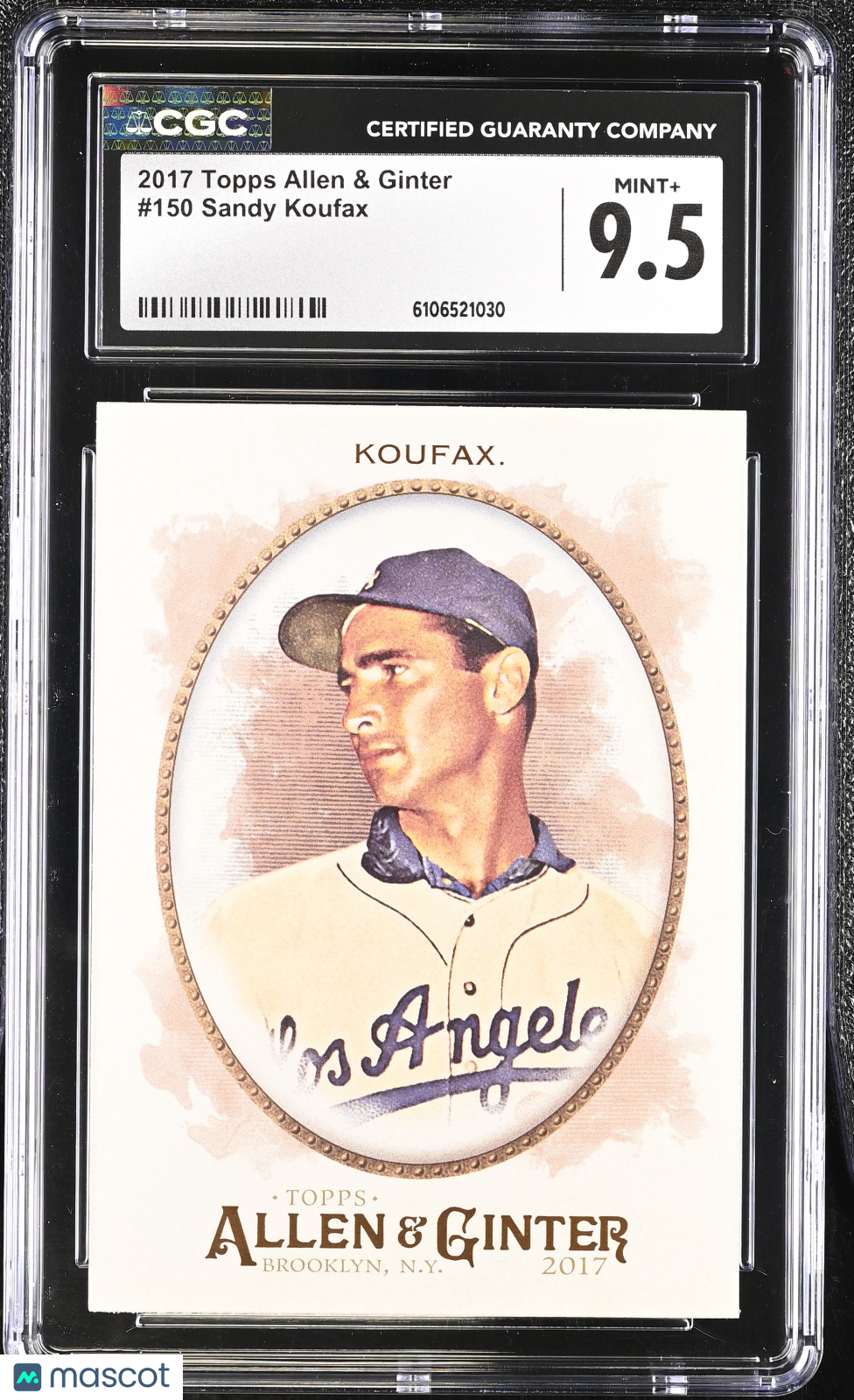 2017 Topps Allen & Ginter Sandy Koufax #150 CGC 9.5 Los Angeles Dodgers