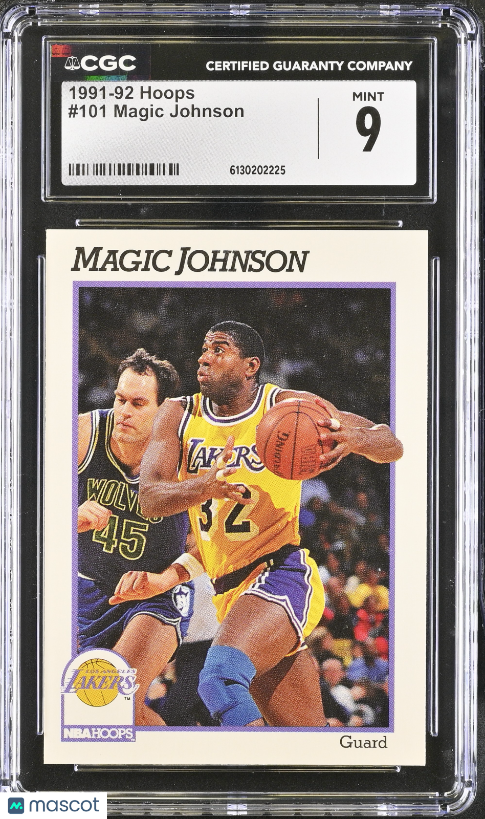 1991-92 Hoops Magic Johnson #101 CGC 9 Los Angeles Lakers