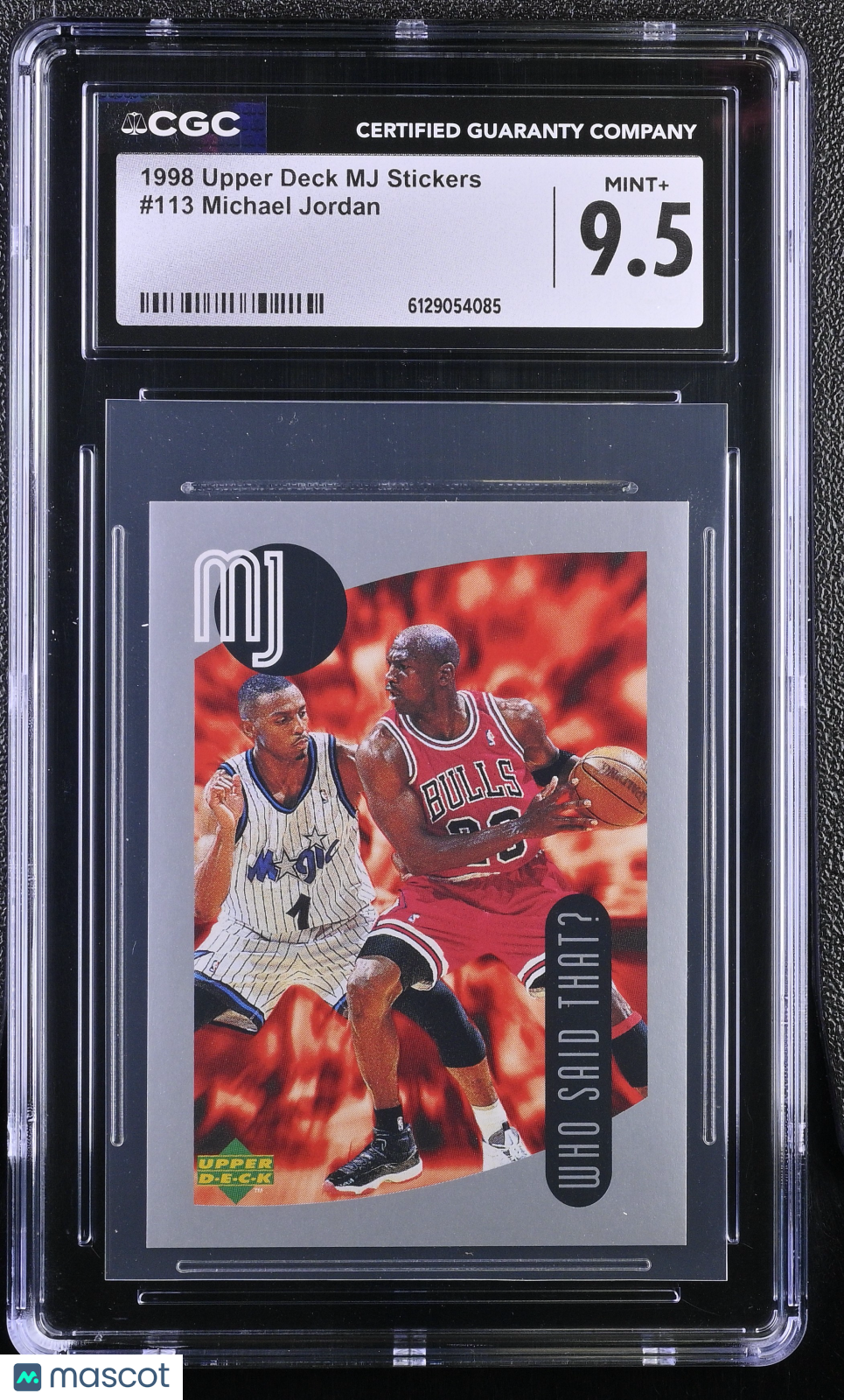 1998 Upper Deck MJ Stickers Michael Jordan #113 CGC 9.5 Chicago Bulls
