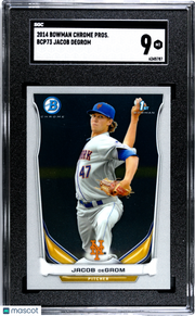 2014 Bowman Jacob Degrom Chrome Pros. Rookie #BCP73 SGC 9 New York Mets