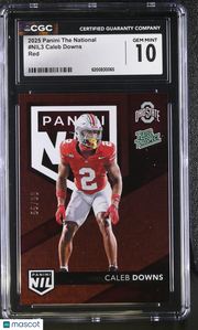 2025 Panini The National Caleb Downs Red /99 Rookie #NIL3 CGC 10 Ohio State