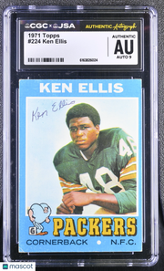 1971 Topps Ken Ellis Auto Autograph #224 CGC Authentic JSA Green Bay Packers