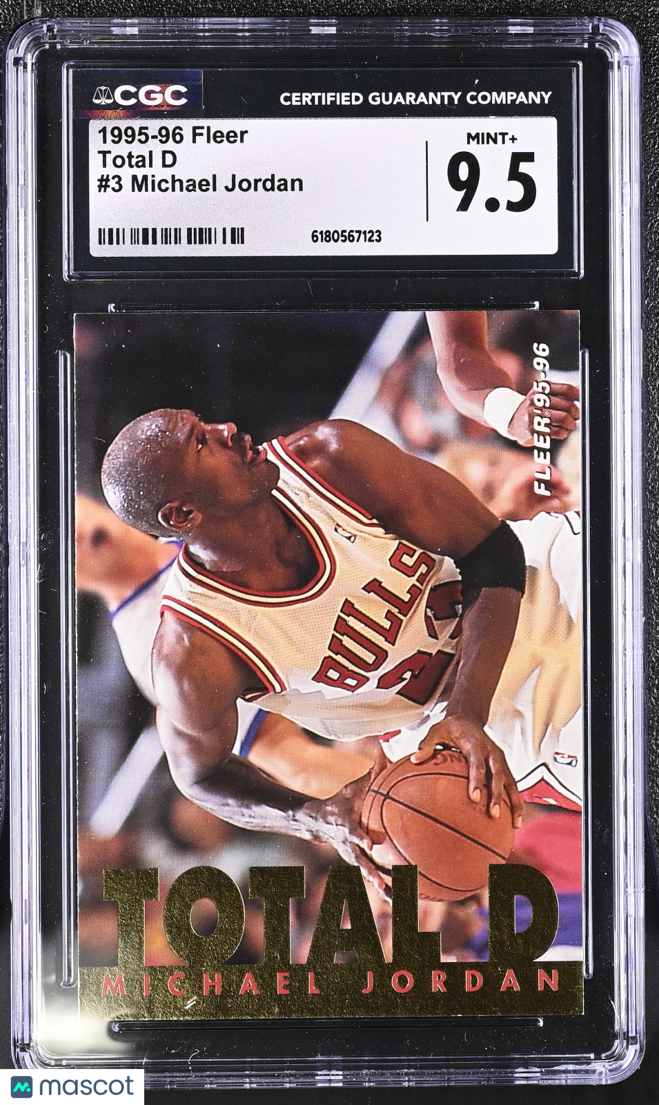 1995-96 Fleer Michael Jordan Total D #3 CGC 9.5 Chicago Bulls