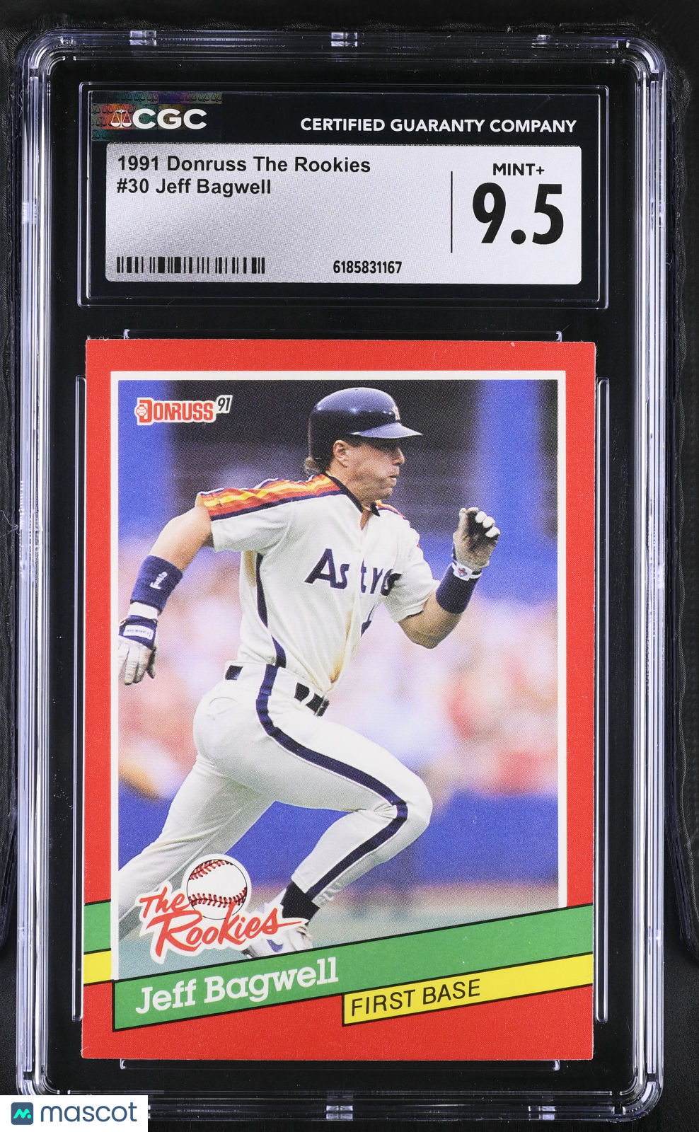 1991 Donruss The Rookies Jeff Bagwell #30 CGC 9.5 Houston Astros