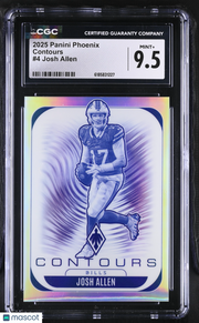 2025 Panini Phoenix Josh Allen Contours #4 CGC 9.5 Buffalo Bills