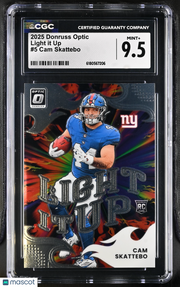 2025 Donruss Optic Cam Skattebo Rookie Light it Up #5 CGC 9.5 New York Giants