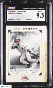 2002 Fleer Triple Crown Ichiro Suzuki #245 CGC 9.5 Seattle Mariners