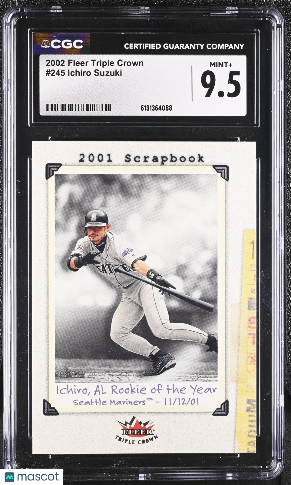 2002 Fleer Triple Crown Ichiro Suzuki #245 CGC 9.5 Seattle Mariners