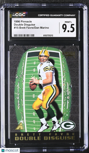 1996 Pinnacle Brett Favre/Dan Marino Double Disguise #15 CGC 9.5