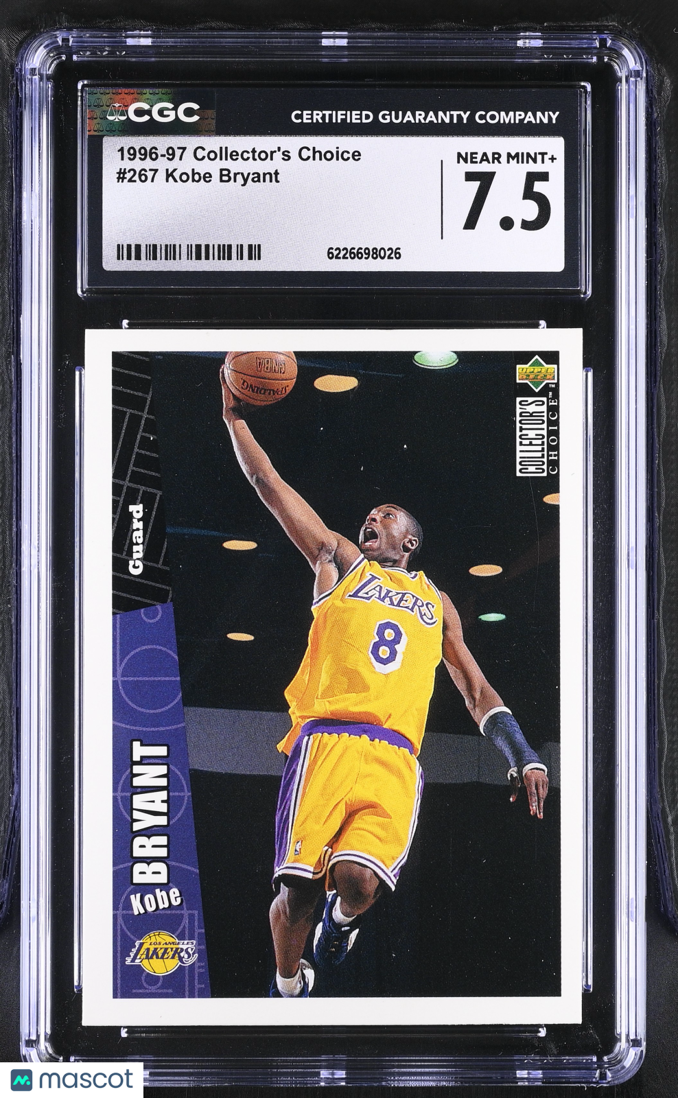 1996-97 Collector's Choice Kobe Bryant #267 CGC 7.5 Los Angeles Lakers