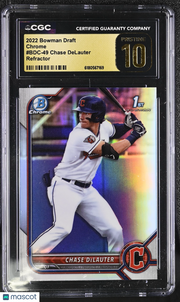2022 Bowman Draft Chase DeLauter Refractor Rookie #BDC-49 CGC Pristine 10