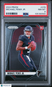 2024 Panini Prizm Michael Penix JR. Rookie #378 PSA 8 Atlanta Falcons
