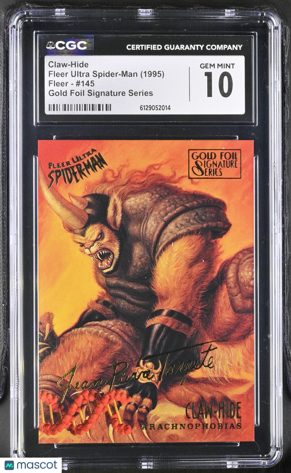 1995 Fleer Ultra Spider-Man Claw-Hide #145 Gold Foil Signature Series CGC 10