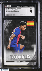 2024 Leaf Special Release Lamine Yamal Rookie Exclusive Flag Edition FL-06 CGC 9