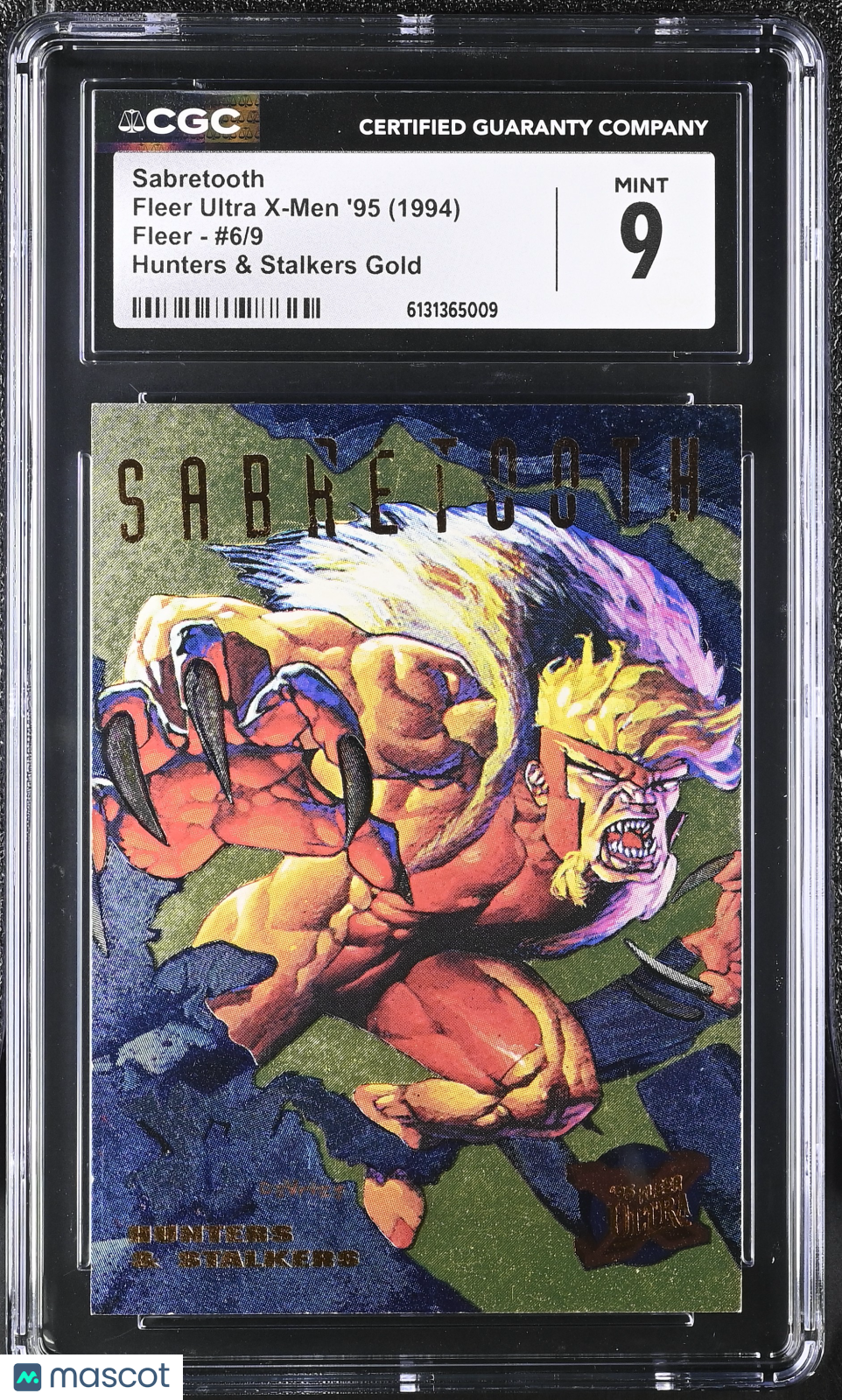 1994 Fleer Ultra X-Men '95 Sabretooth #6/9 Hunters & Stalkers Gold CGC 9