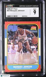 1986-87 Fleer Marques Johnson #54 CGC 9 Los Angeles Clippers