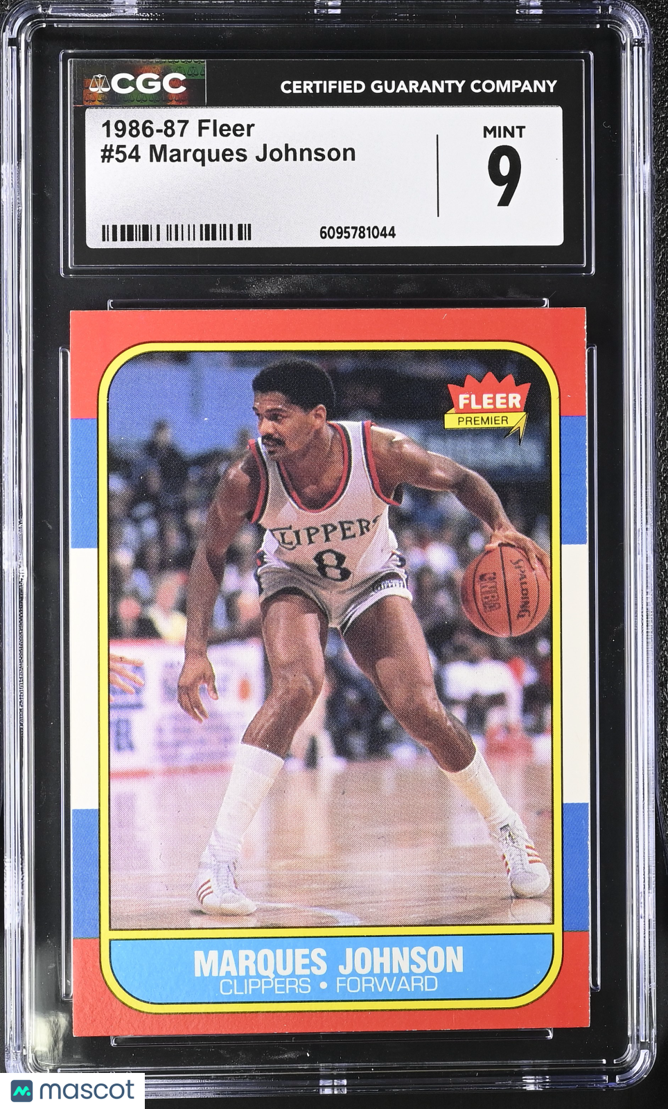 1986-87 Fleer Marques Johnson #54 CGC 9 Los Angeles Clippers