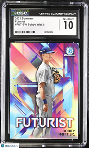 2021 Bowman Bobby Witt Jr. Futurist #FUT-BW CGC 10 Kansas City Royals