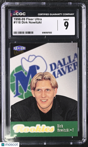 1998-99 Fleer Ultra Dirk Nowitzki Rookie #118 CGC 9 Dallas Mavericks