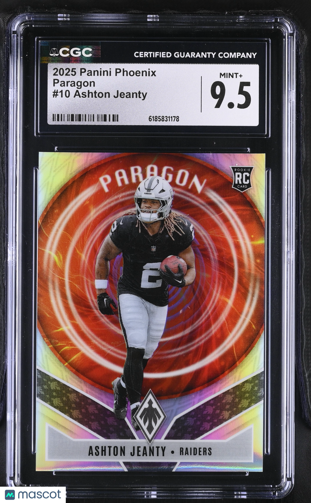 2025 Panini Phoenix Ashton Jeanty Rookie Paragon #10 CGC 9.5 Las Vegas Raiders