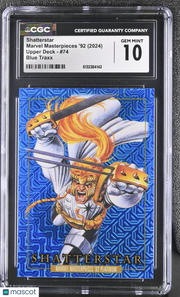 2024 Upper Deck Marvel Masterpieces '92 Shatterstar #74 Blue Traxx CGC 10