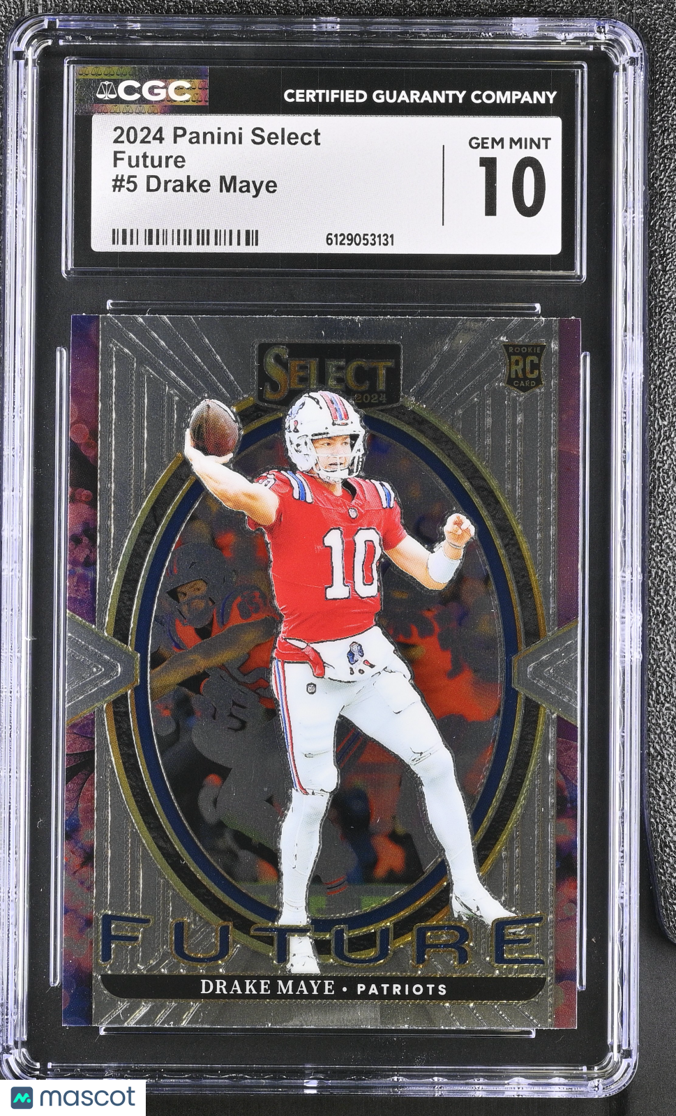 2024 Panini Select Drake Maye Rookie Future #5 CGC 10 New England Patriots