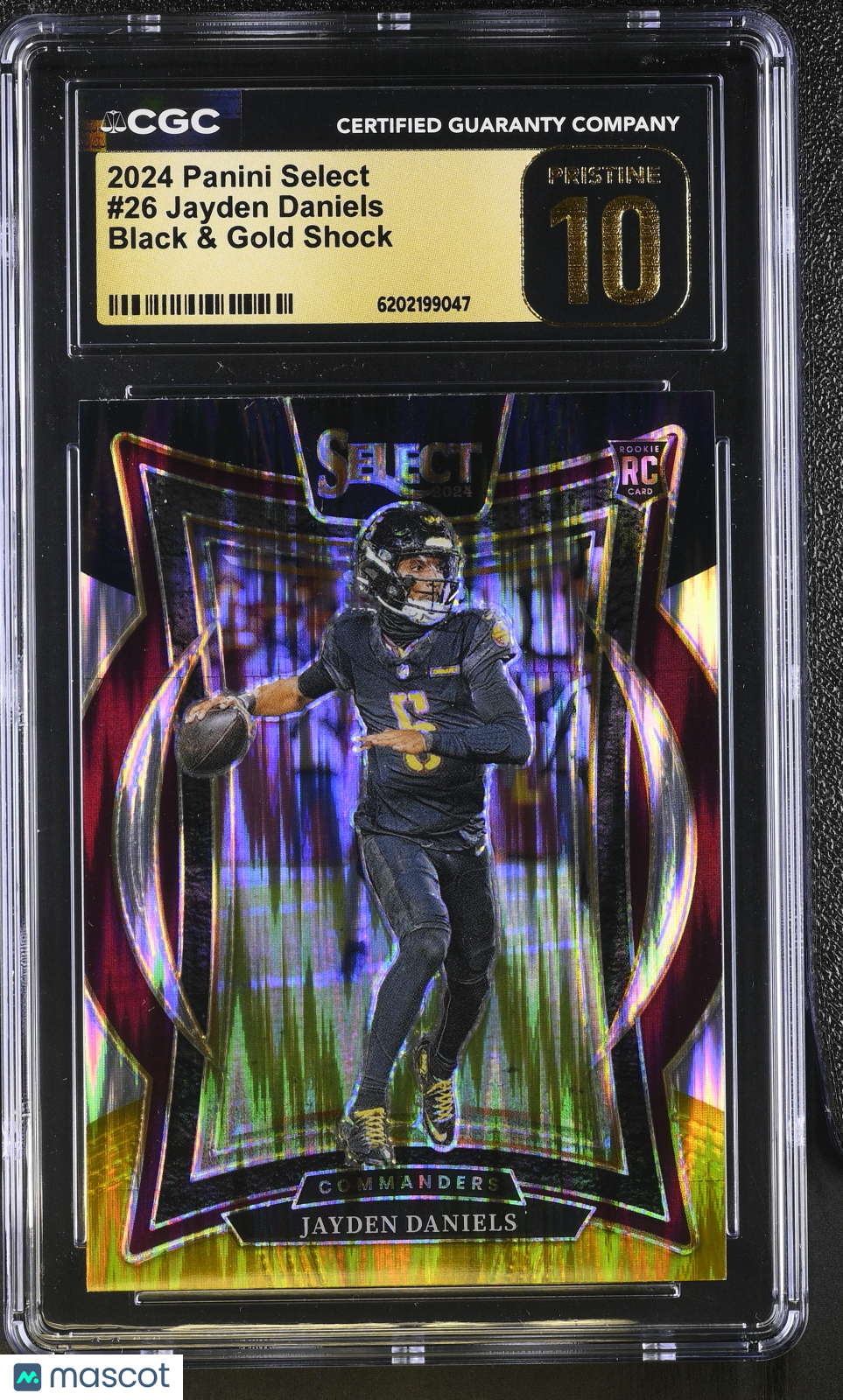 2024 Panini Select Jayden Daniels Black & Gold Shock Rookie #26 CGC 10 Pristine