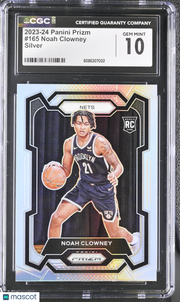 2023-24 Panini Prizm Noah Clowney Silver Rookie #165 CGC 10 Brooklyn Nets