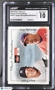 2001 Fleer Platinum Roger Maris/Mark McGwire /2000 Classic Combinations CGC 10