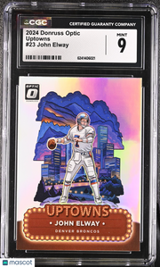 2024 Donruss Optic John Elway Uptowns #23 CGC 9 Denver Broncos