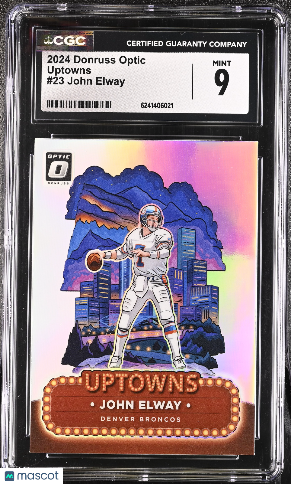 2024 Donruss Optic John Elway Uptowns #23 CGC 9 Denver Broncos