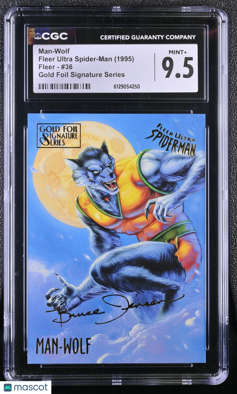 1995 Fleer Ultra Spider-Man Man-Wolf #36 Gold Foil Signature Series CGC 9.5