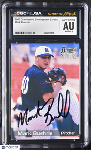 2000 Grandstand Birmingham Barons Mark Buehrle CGC Authentic JSA Auto 8