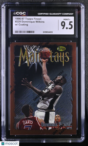 1996-97 Topps Finest Dominique Wilkins w/ Coating #229 CGC 9.5 San Antonio Spurs