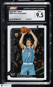 2025-26 Topps Kon Knueppel Rookie #204 CGC 9.5 Charlotte Hornets