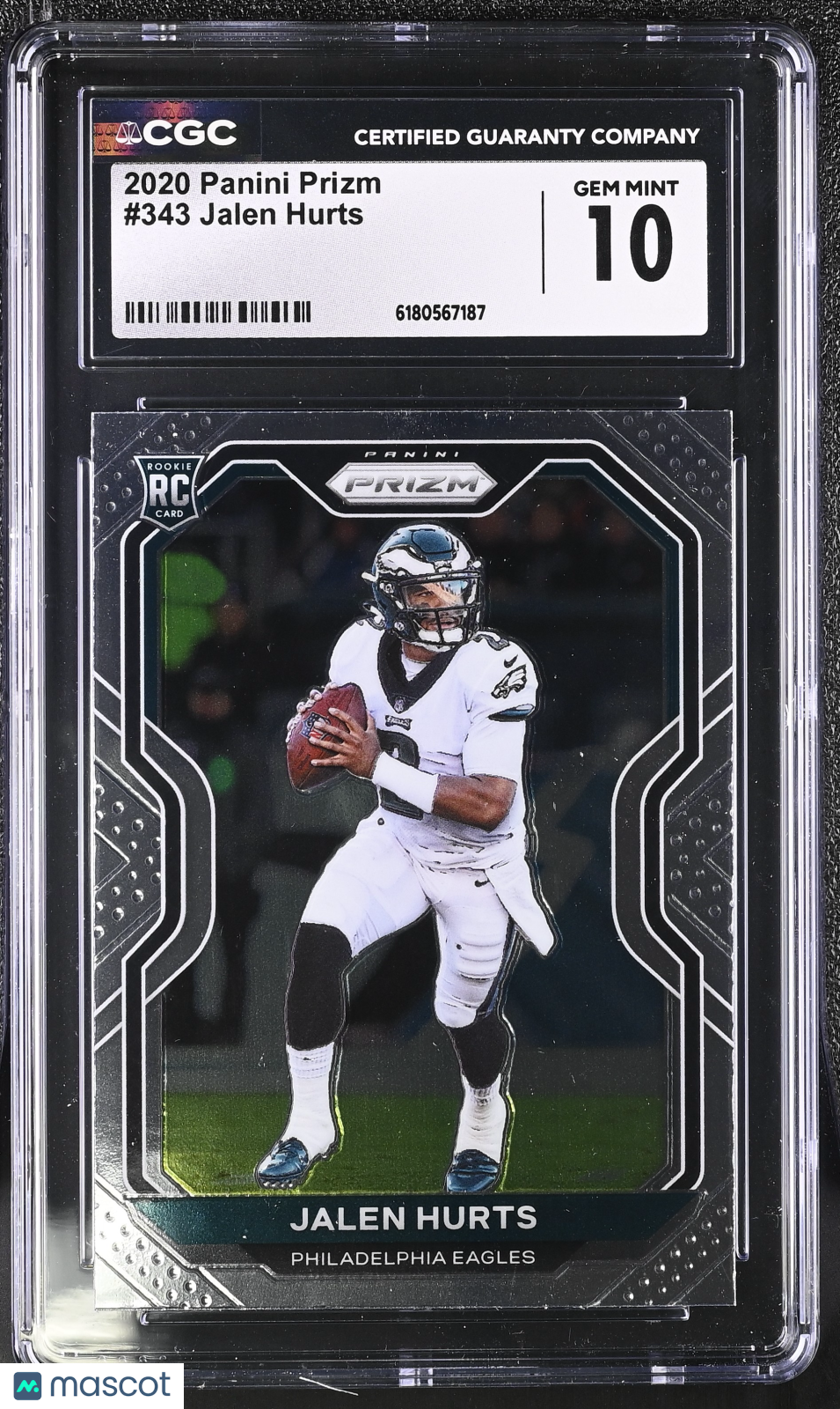 2020 Panini Prizm Jalen Hurts Rookie #343 CGC 10 Philadelphia Eagles