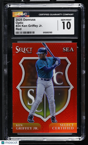 2025 Donruss Ken Griffey Jr. Red /99 Optic #24 CGC 10 Seattle Mariners