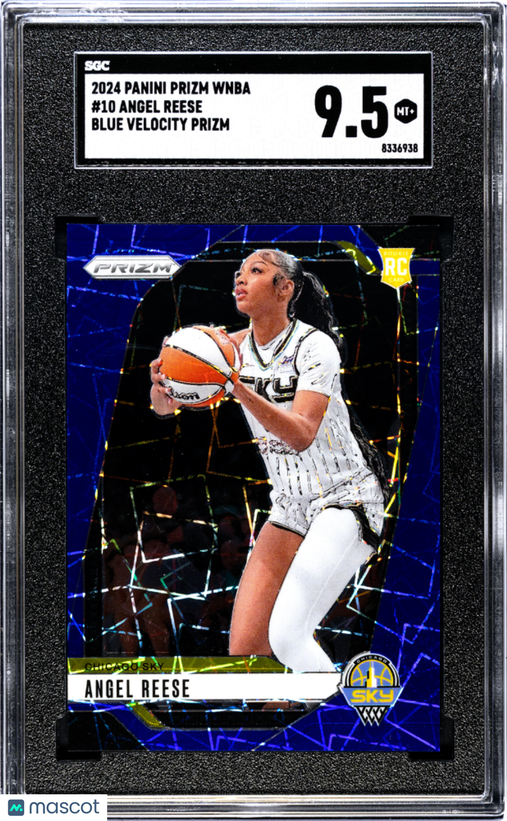 2024 Panini Prizm Wnba Angel Reese Blue Velocity Rookie #10 SGC 9.5 Chicago Sky