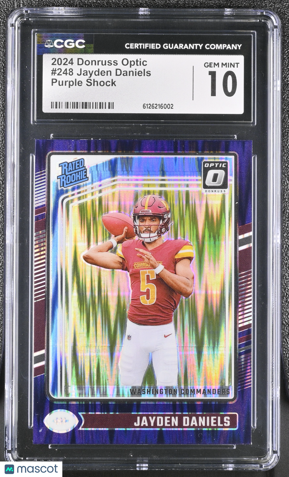 2024 Donruss Optic Jayden Daniels Purple Shock Rookie #248 CGC 10 Commanders