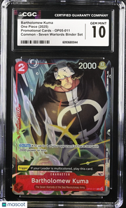 2025 One Piece Seven Warlords Bartholomew Kuma CGC 10 #OP05-011