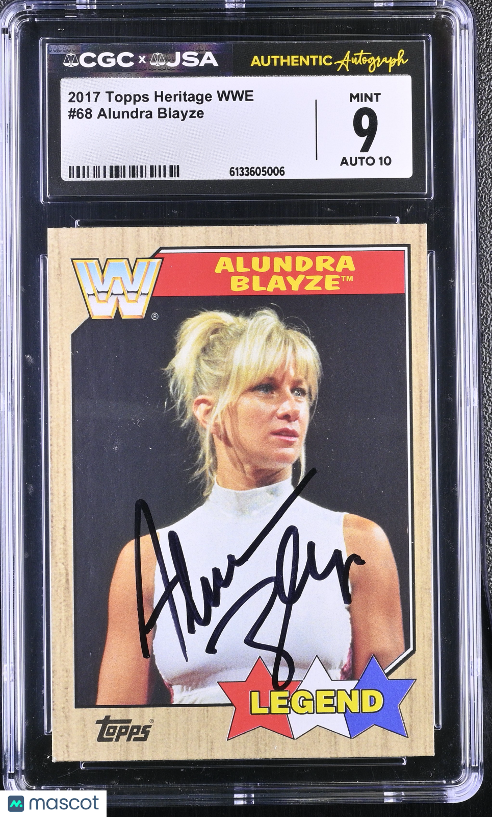 2017 Topps Heritage WWE Alundra Blayze Auto Autograph #68 CGC 9 JSA