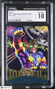1995 Fleer Marvel Metal Inaugural Edition Nova #67 CGC 10