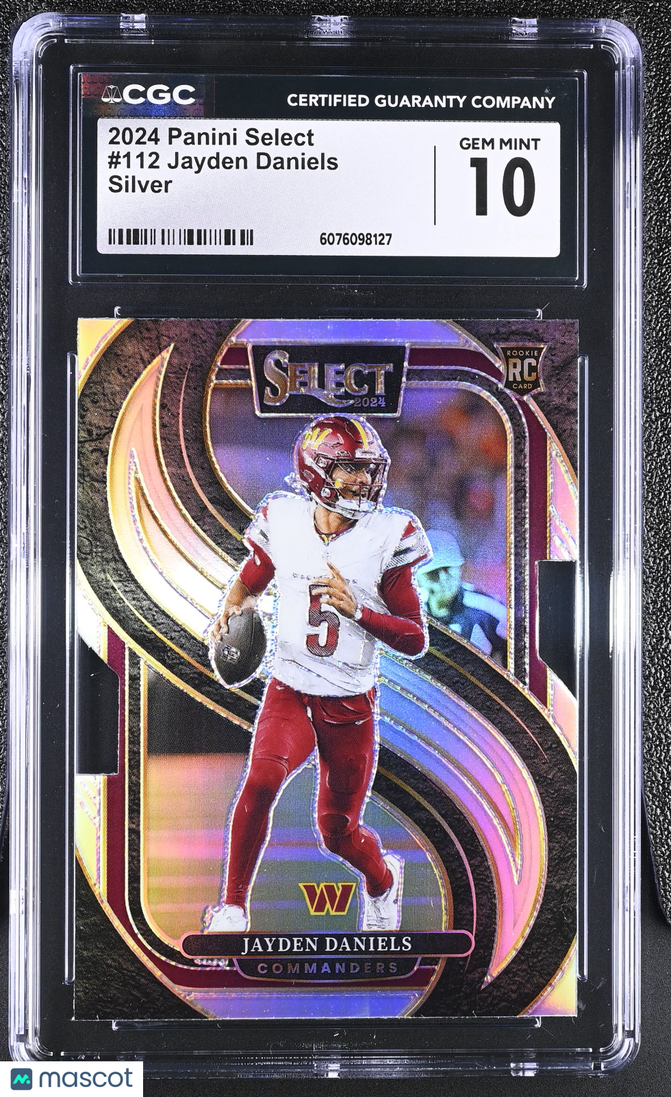 2024 Panini Select Jayden Daniels Silver Rookie #112 CGC 10 Commanders