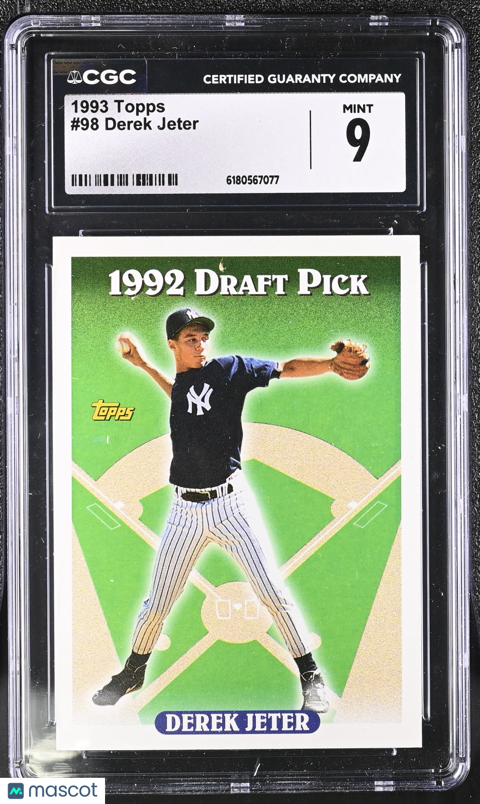 1993 Topps Derek Jeter Rookie #98 CGC 9 New York Yankees