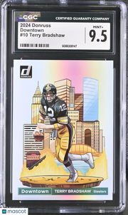 2024 Donruss Terry Bradshaw Downtown #10 CGC 9.5 Pittsburgh Steelers